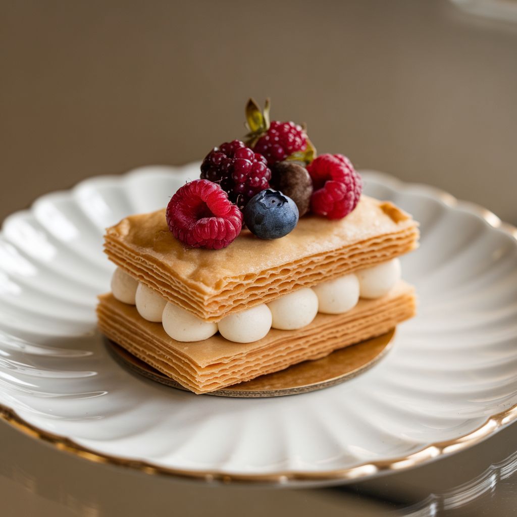 Elegant French mille-feuille pastry